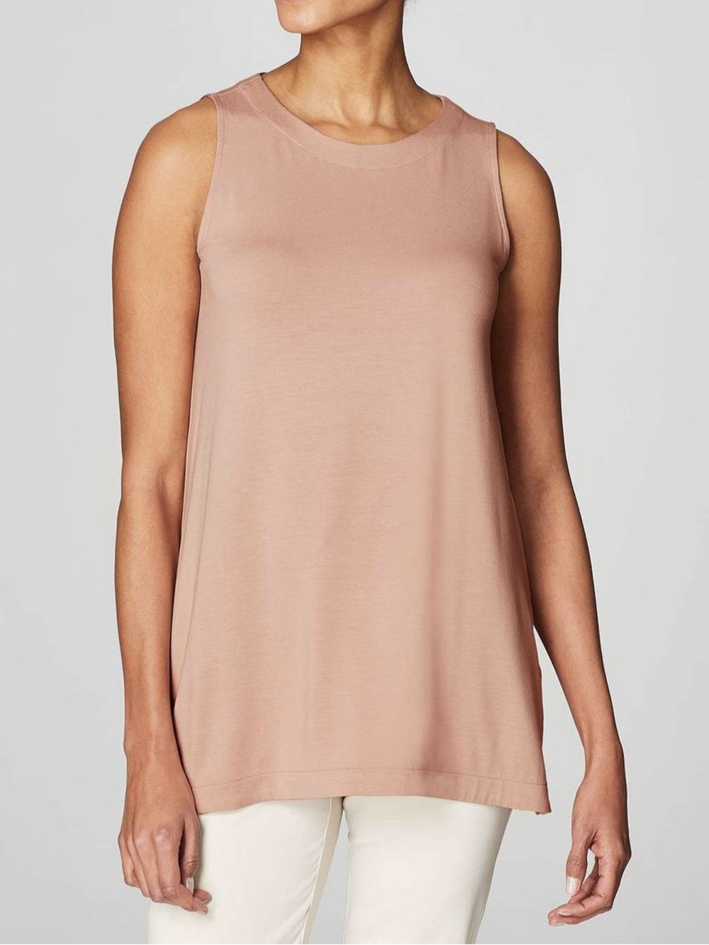 NEW J Jill Wearever Sleeveless Scoop Neck Tank Top - Blush Size LP